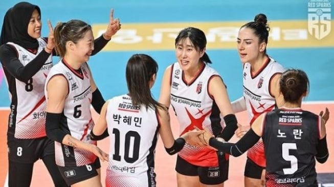 Hasil Kejuaraan Voli Korea Hyundai Hillstate vs Red Sparks: Megawati Hangestri Cs Tak Berdaya Kalah 3-0